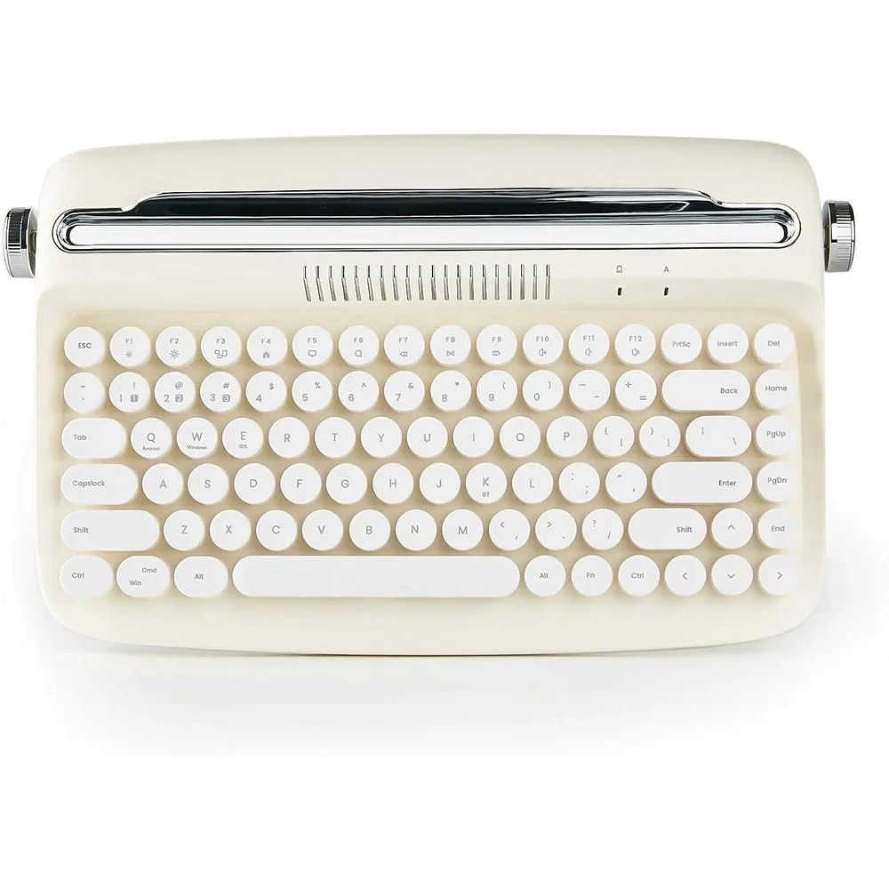 YUNZII ACTTO B303 Wireless Keyboard, Retro Bluetooth Aesthetic Typewriter Style